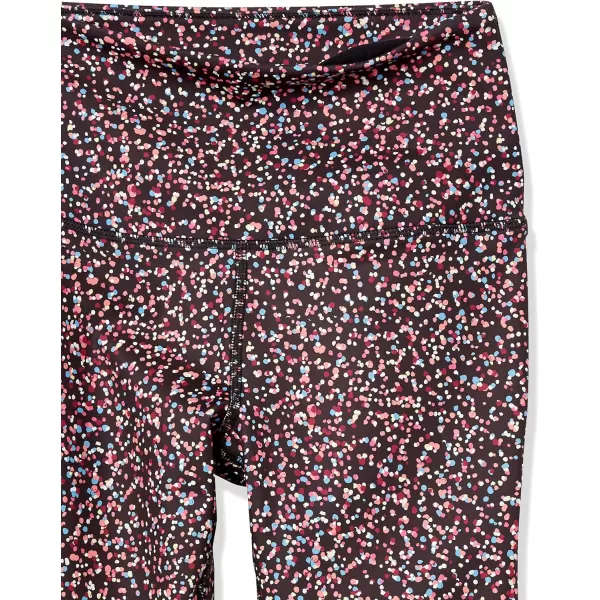 Amazon Essentials Womens Active Sculpt High Rise Capri Legging Available in Plus SizeBlack Confetti Print