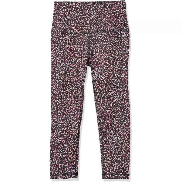 Amazon Essentials Womens Active Sculpt High Rise Capri Legging Available in Plus SizeBlack Confetti Print