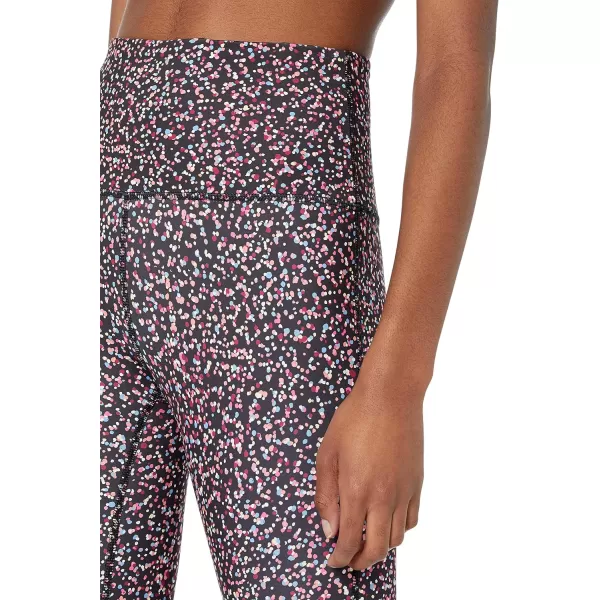 Amazon Essentials Womens Active Sculpt High Rise Capri Legging Available in Plus SizeBlack Confetti Print