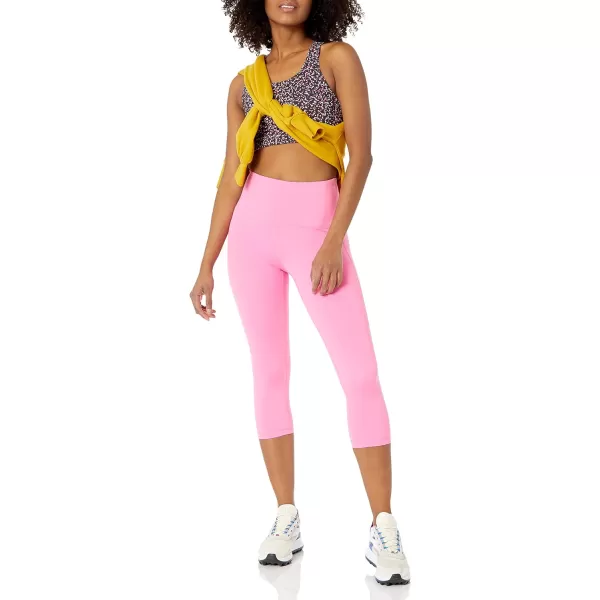 Amazon Essentials Womens Active Sculpt High Rise Capri Legging Available in Plus SizeBright Pink