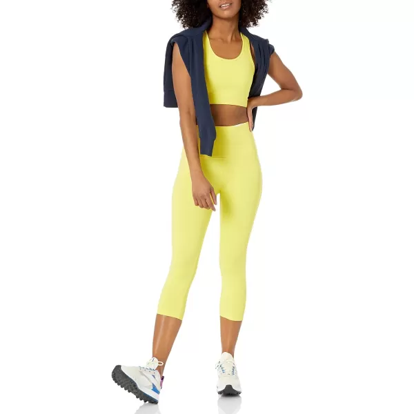 Amazon Essentials Womens Active Sculpt High Rise Capri Legging Available in Plus SizeBright Yellow