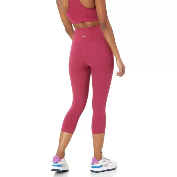 Amazon Essentials Womens Active Sculpt High Rise Capri Legging Available in Plus SizeBurgundy