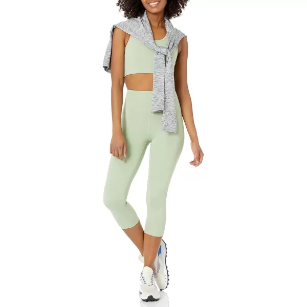 Amazon Essentials Womens Active Sculpt High Rise Capri Legging Available in Plus SizeLight Green