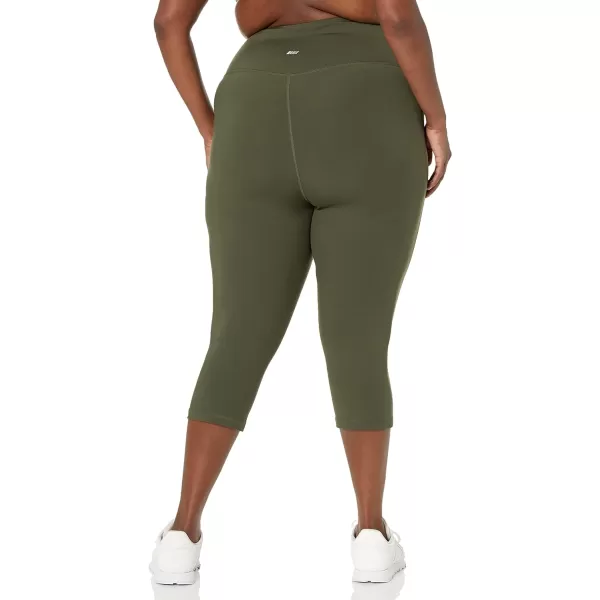 Amazon Essentials Womens Active Sculpt High Rise Capri Legging Available in Plus SizeOlive