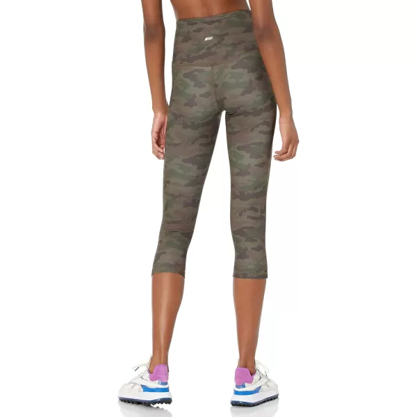 Amazon Essentials Womens Active Sculpt High Rise Capri Legging Available in Plus SizeOlive Camo