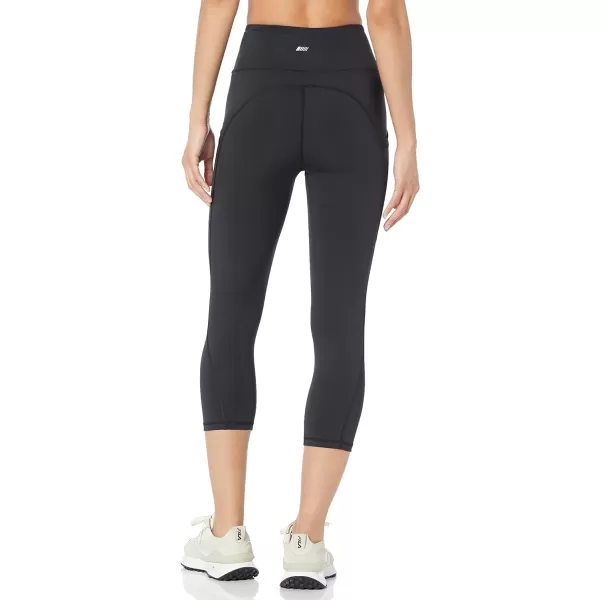 Amazon Essentials Womens Active Sculpt High Rise Capri Legging with Pockets Available in Plus SizeBlack