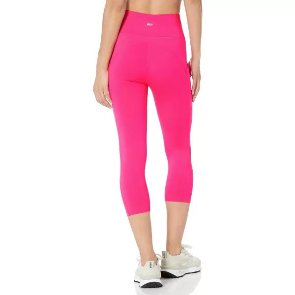 Amazon Essentials Womens Active Sculpt High Rise Capri Legging with Pockets Available in Plus SizeNeon Pink