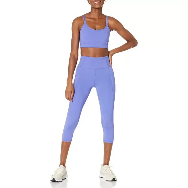 Amazon Essentials Womens Active Sculpt High Rise Capri Legging with Pockets Available in Plus SizePurple