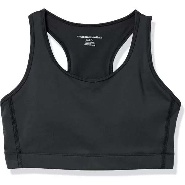 Amazon Essentials Womens Active Sculpt Medium Support Racerback Sports BraBlack