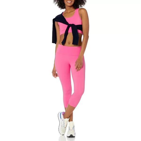 Amazon Essentials Womens Active Sculpt Mid Rise Capri LeggingBright Pink
