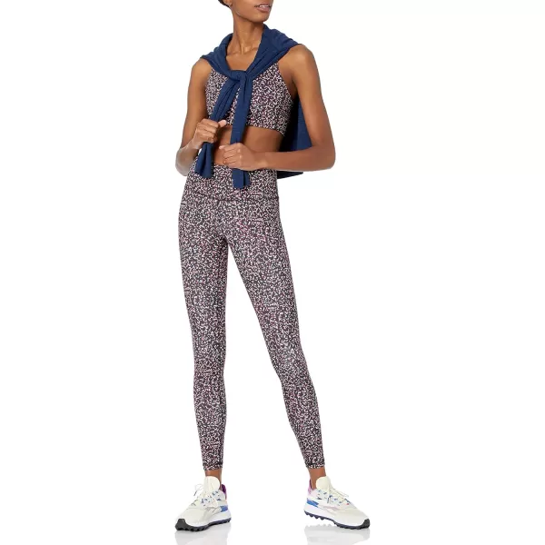Amazon Essentials Womens Active Sculpt Mid Rise Full Length Legging Available in Plus SizeBlack Confetti Print