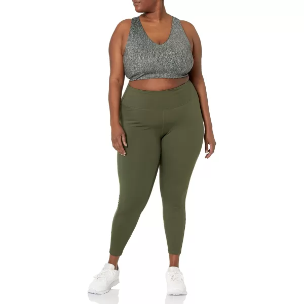 Amazon Essentials Womens Active Sculpt Mid Rise Full Length Legging Available in Plus SizeOlive