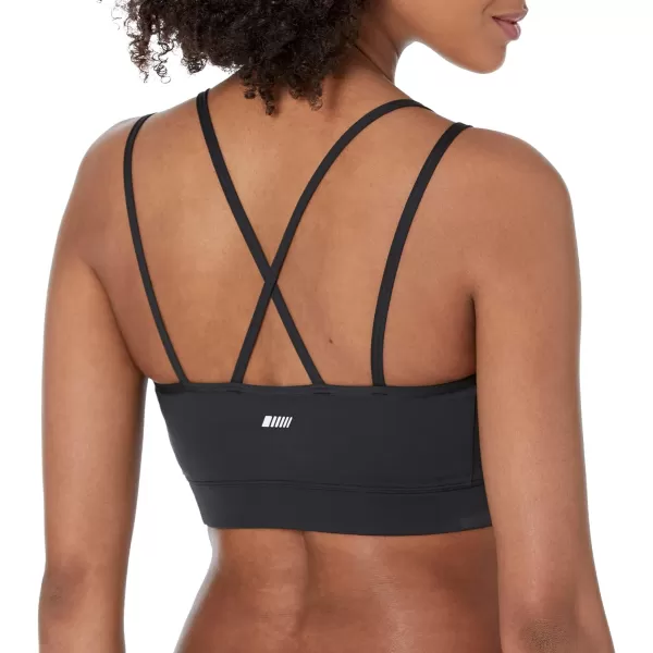 Amazon Essentials Womens Active Sculpt Strappy Back Sports BraBlack