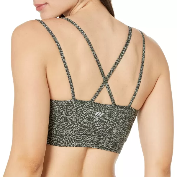 Amazon Essentials Womens Active Sculpt Strappy Back Sports BraBlack Dots