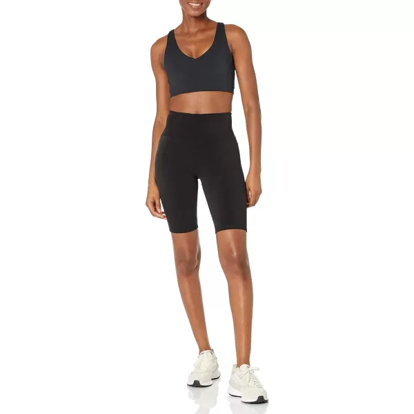 Amazon Essentials Womens Active Sculpt VNeck Sports Bra Available in Plus SizeBlack