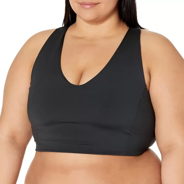 Amazon Essentials Womens Active Sculpt VNeck Sports Bra Available in Plus SizeBlack