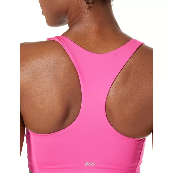 Amazon Essentials Womens Active Sculpt VNeck Sports Bra Available in Plus SizeNeon Pink