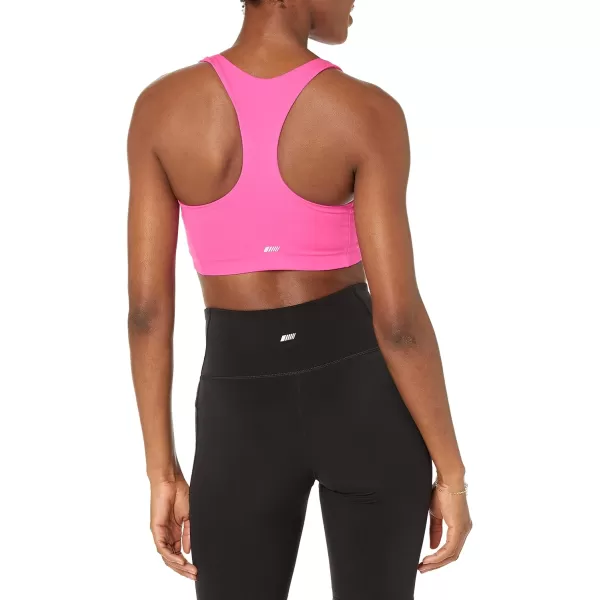 Amazon Essentials Womens Active Sculpt VNeck Sports Bra Available in Plus SizeNeon Pink