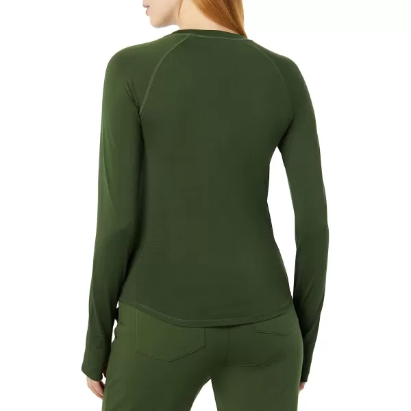 Amazon Essentials Womens Active Seamless LongSleeve TShirtDark Olive