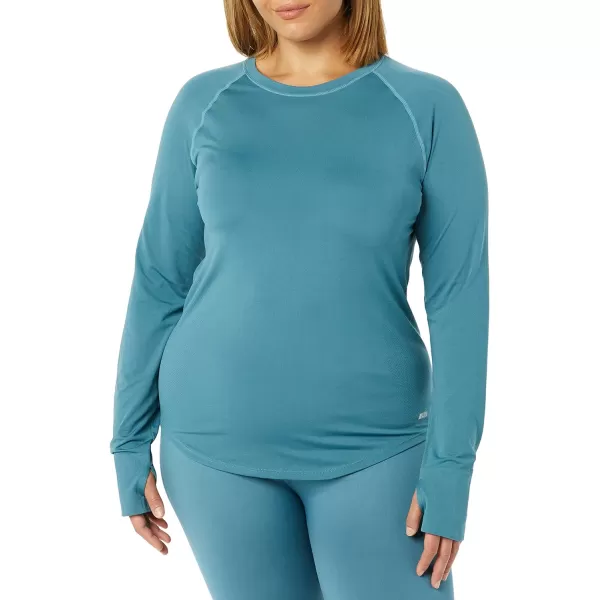 Amazon Essentials Womens Active Seamless LongSleeve TShirtTeal Blue