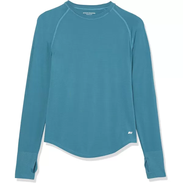 Amazon Essentials Womens Active Seamless LongSleeve TShirtTeal Blue