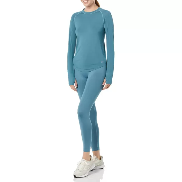 Amazon Essentials Womens Active Seamless LongSleeve TShirtTeal Blue