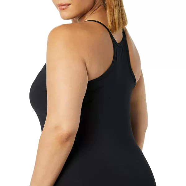 Amazon Essentials Womens Active Seamless SlimFit Racerback Tank with Builtin BraBlack