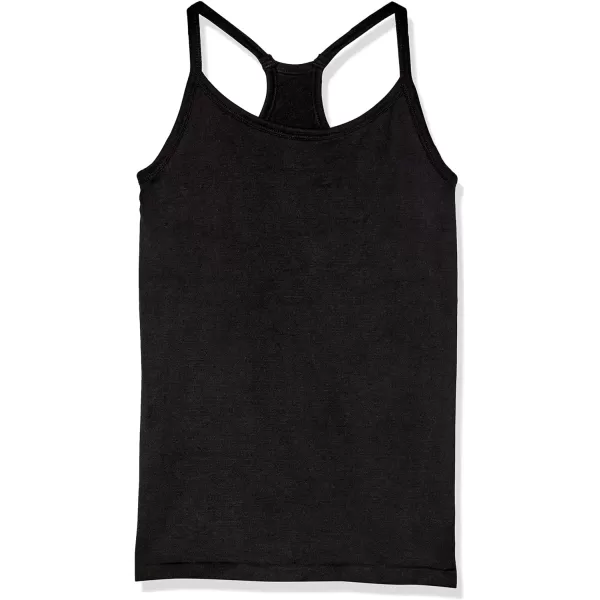 Amazon Essentials Womens Active Seamless SlimFit Racerback Tank with Builtin BraBlack