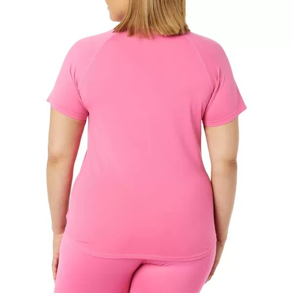 Amazon Essentials Womens Active Seamless SlimFit ShortSleeve TShirtHot Pink