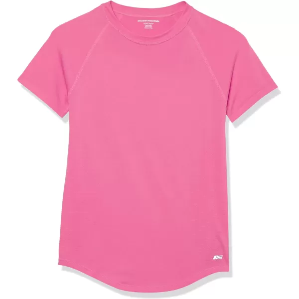 Amazon Essentials Womens Active Seamless SlimFit ShortSleeve TShirtHot Pink