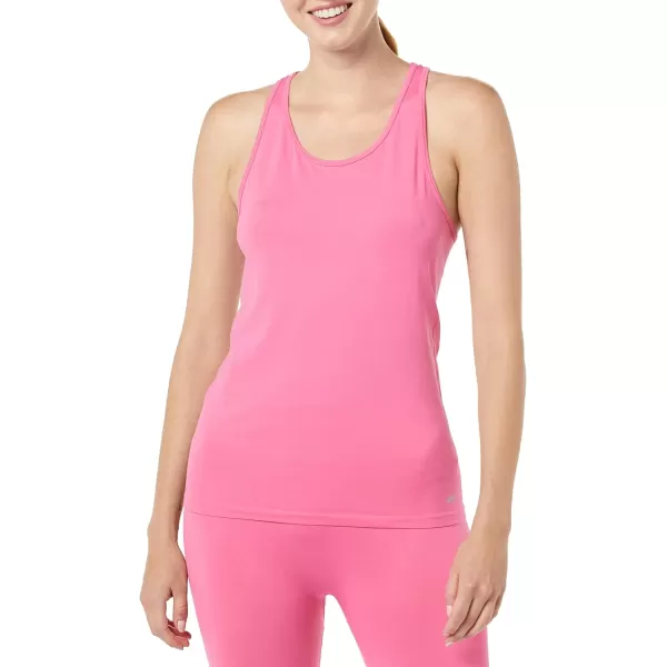 Amazon Essentials Womens Active Seamless StandardFit Racerback Tank Pack of 2Light GreyHot Pink