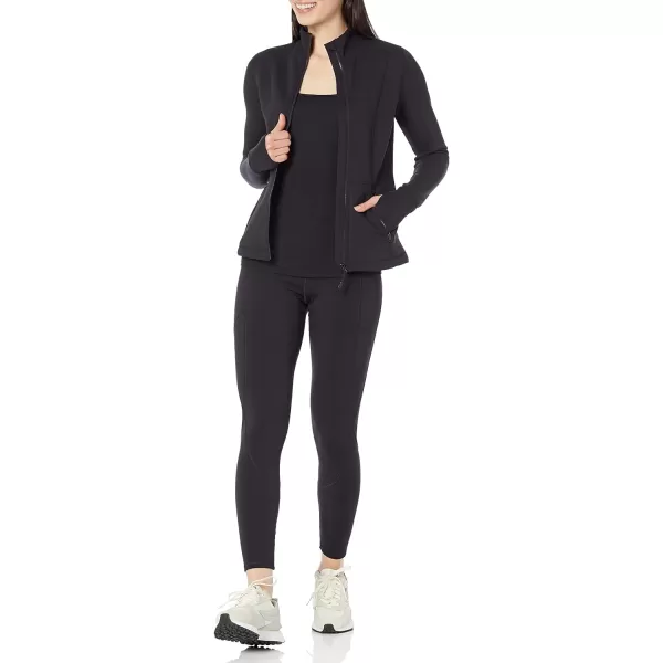 Amazon Essentials Womens Active Sweat Zip Through JacketBlack