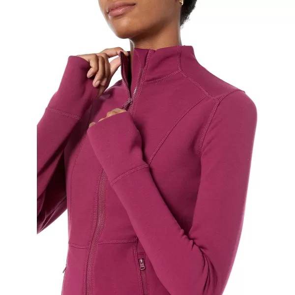 Amazon Essentials Womens Active Sweat Zip Through JacketPlum