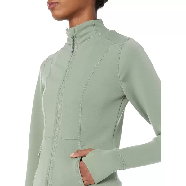 Amazon Essentials Womens Active Sweat Zip Through JacketSage Green