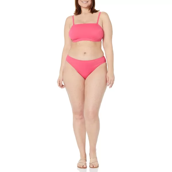 Amazon Essentials Womens Bandeau Swim Top Available in Plus SizeHot Pink