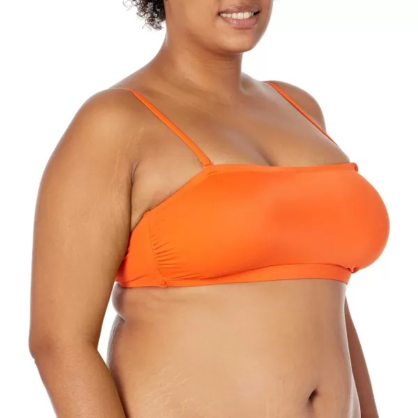 Amazon Essentials Womens Bandeau Swim Top Available in Plus SizeOrange