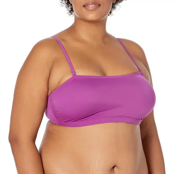 Amazon Essentials Womens Bandeau Swim Top Available in Plus SizeViolet