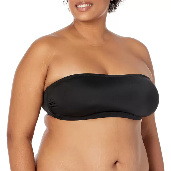 Amazon Essentials Womens Bandeau Swim Top Available in Plus SizeWashed Black