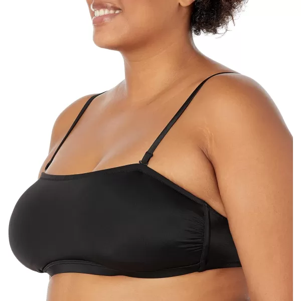 Amazon Essentials Womens Bandeau Swim Top Available in Plus SizeWashed Black