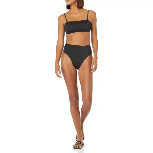 Amazon Essentials Womens Bandeau Swim Top Available in Plus SizeWashed Black