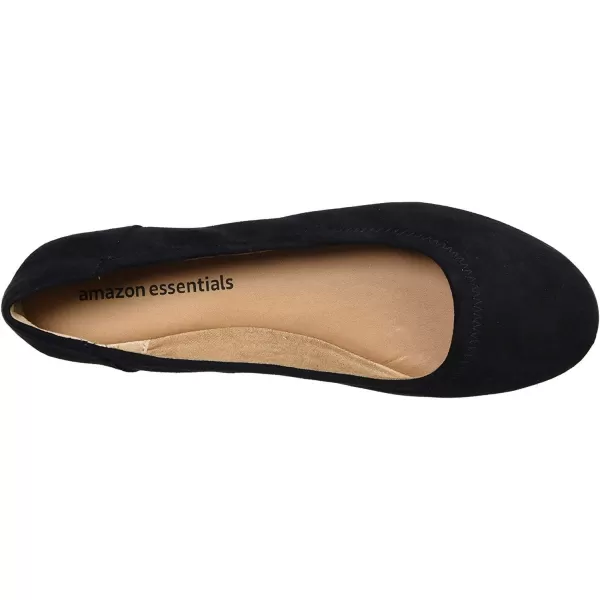 Amazon Essentials Womens Belice Ballet FlatBlack Microsuede