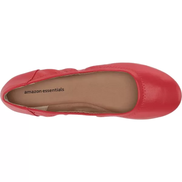 Amazon Essentials Womens Belice Ballet FlatBright Poppy Red