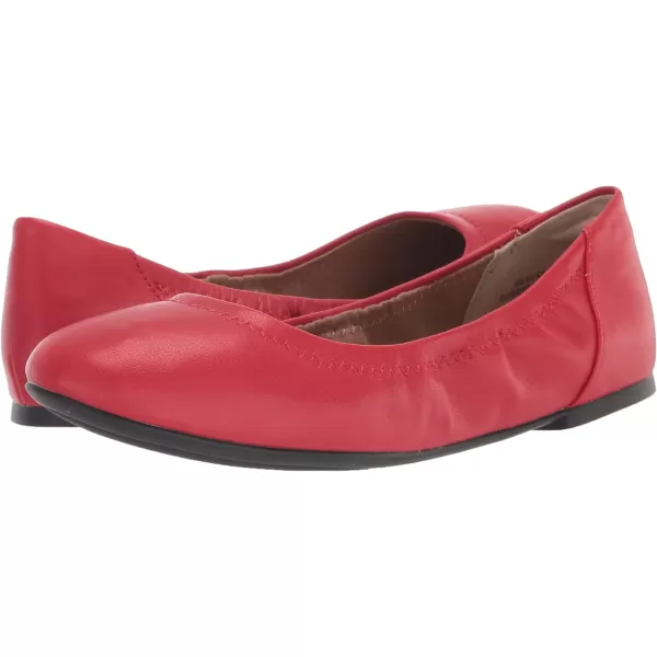 Amazon Essentials Womens Belice Ballet FlatBright Poppy Red
