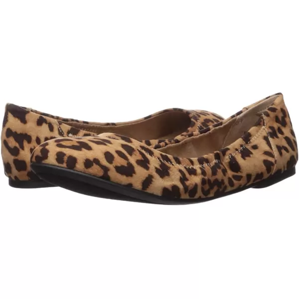 Amazon Essentials Womens Belice Ballet FlatLight Brown Leopard