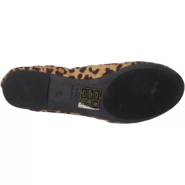 Amazon Essentials Womens Belice Ballet FlatLight Brown Leopard