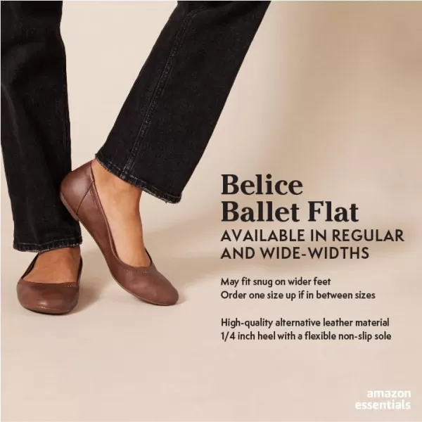 Amazon Essentials Womens Belice Ballet FlatSilver