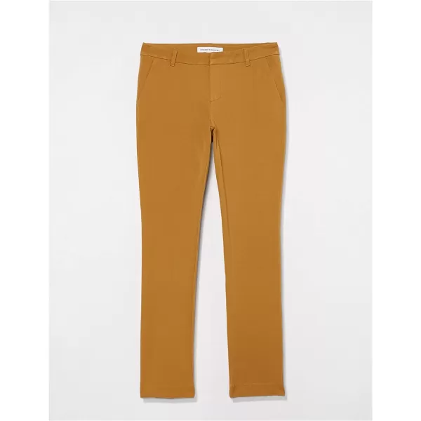 Amazon Essentials Womens BiStretch Full Length Straight Leg PantDark Camel