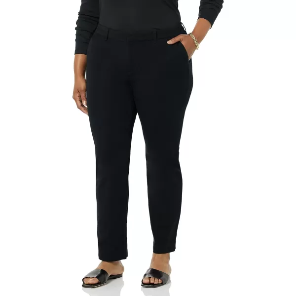 Amazon Essentials Womens BiStretch Full Length Straight Leg PantIvory