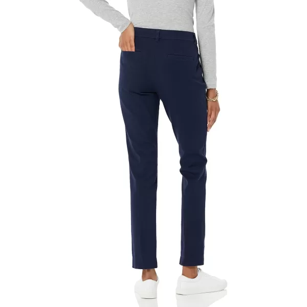 Amazon Essentials Womens BiStretch Full Length Straight Leg PantNavy