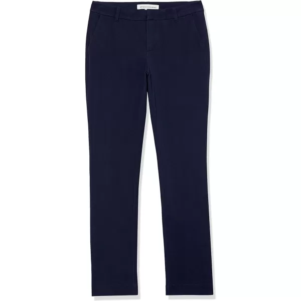 Amazon Essentials Womens BiStretch Full Length Straight Leg PantNavy